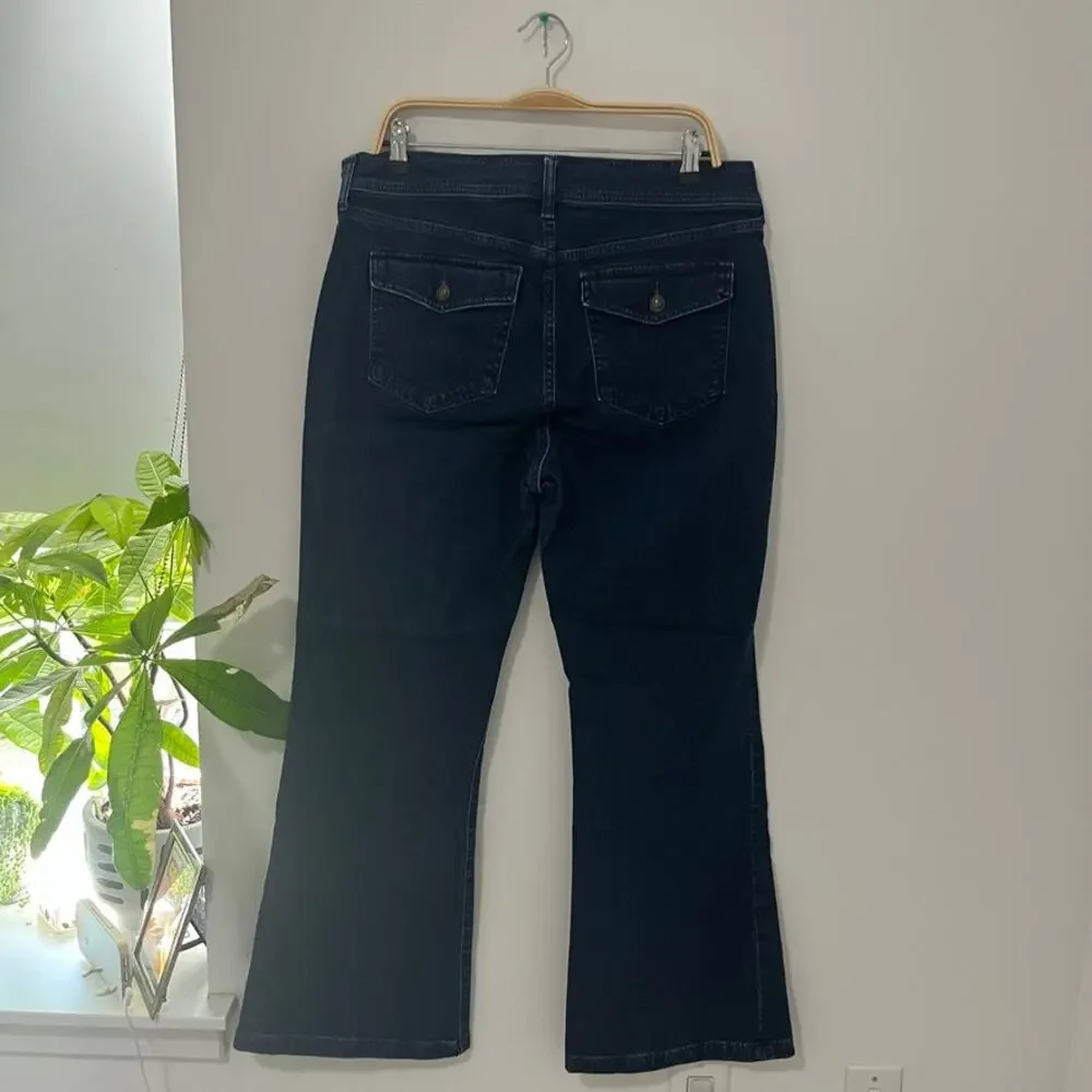 Gap '70s Flare High Rise Blue Jeans Size 16
